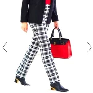 NWT(4X) IMAN Plaid Slimming Stretch Ponte Pants
